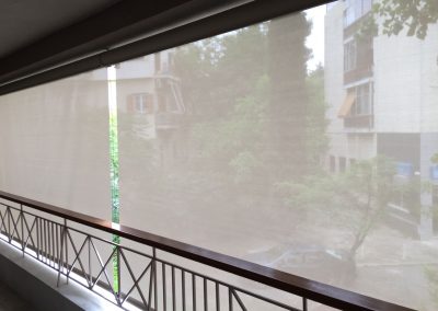 Roll screens in Residence balcony, Κάθετες Τέντες σε μπαλκόνι κατοικίας